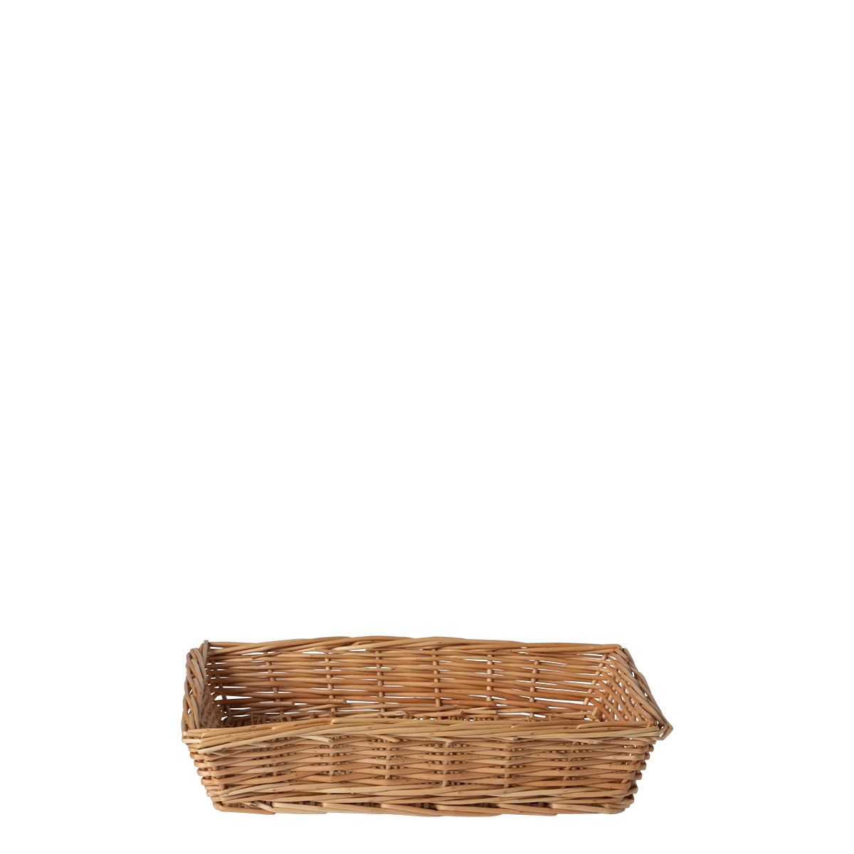 Cesto quadrato in vimini per pane 34 × 25 × 6,6 cm — Flow Wicker