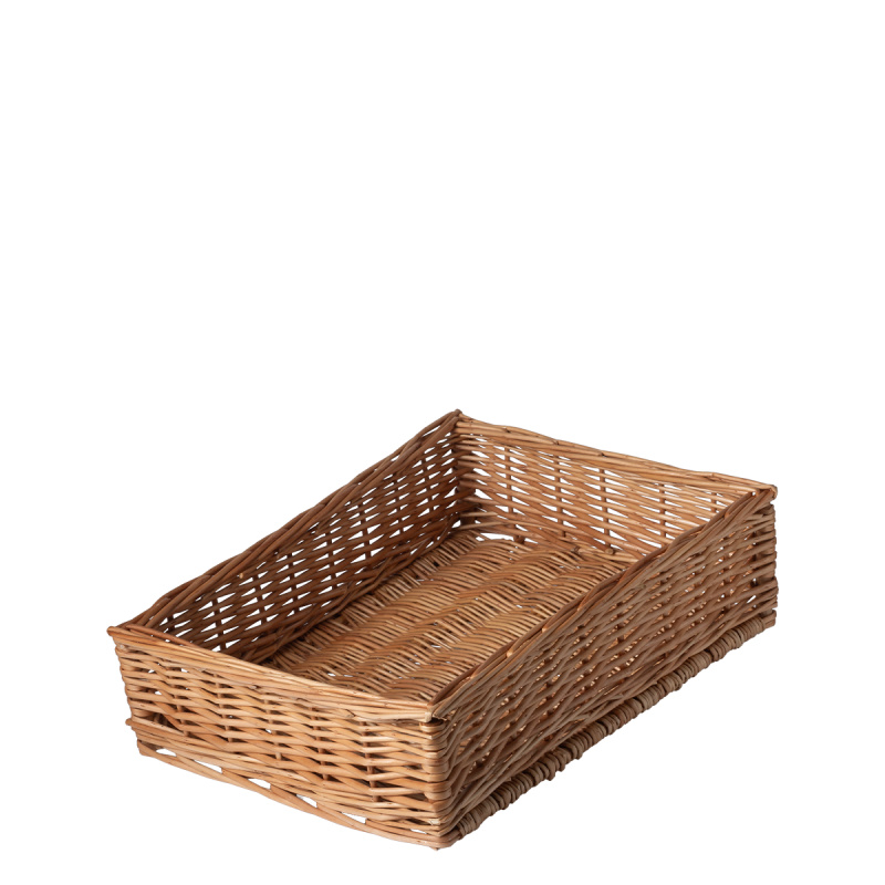 Rectangular wicker bread basket 40 × 30 × 10 cm — Flow Wicker