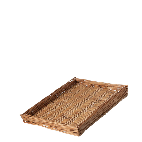 Rectangular wicker bread basket 40 × 30 × 4 cm — Flow Wicker
