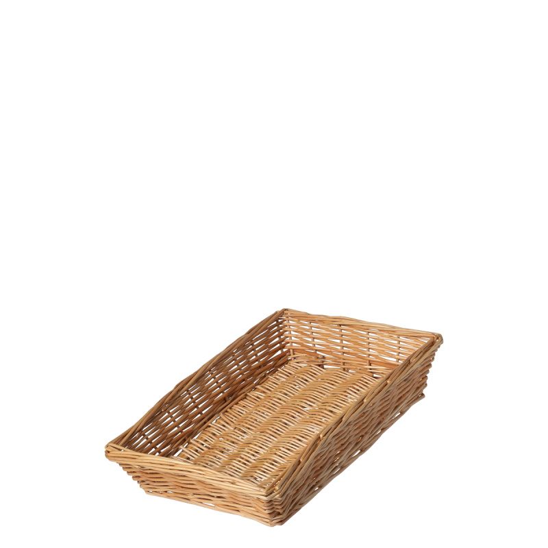 Square Wicker Bread Basket 34 × 25 × 6.6 cm — Flow Wicker