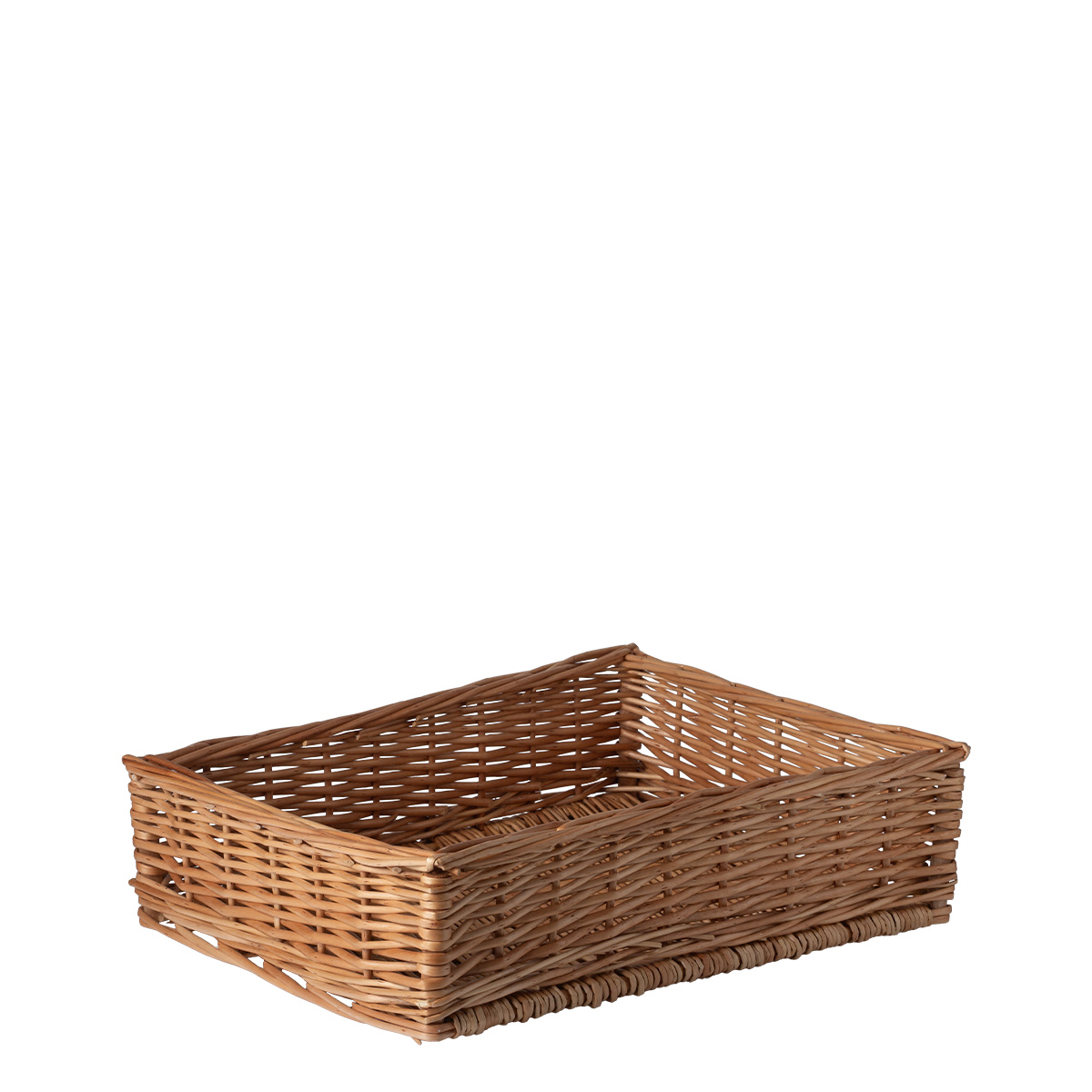 Rectangular wicker bread basket 40 × 30 × 10 cm — Flow Wicker