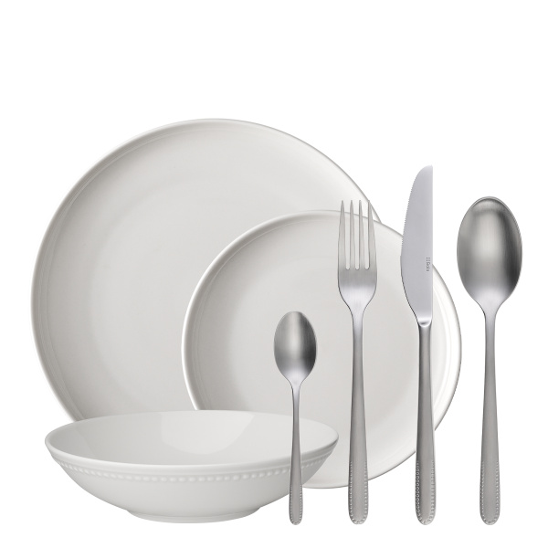 Starter tableware set 36 pcs | Elements Pearl