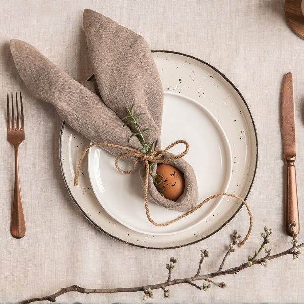 Porcelain set 16 pcs - Gaya Atelier grey speckled