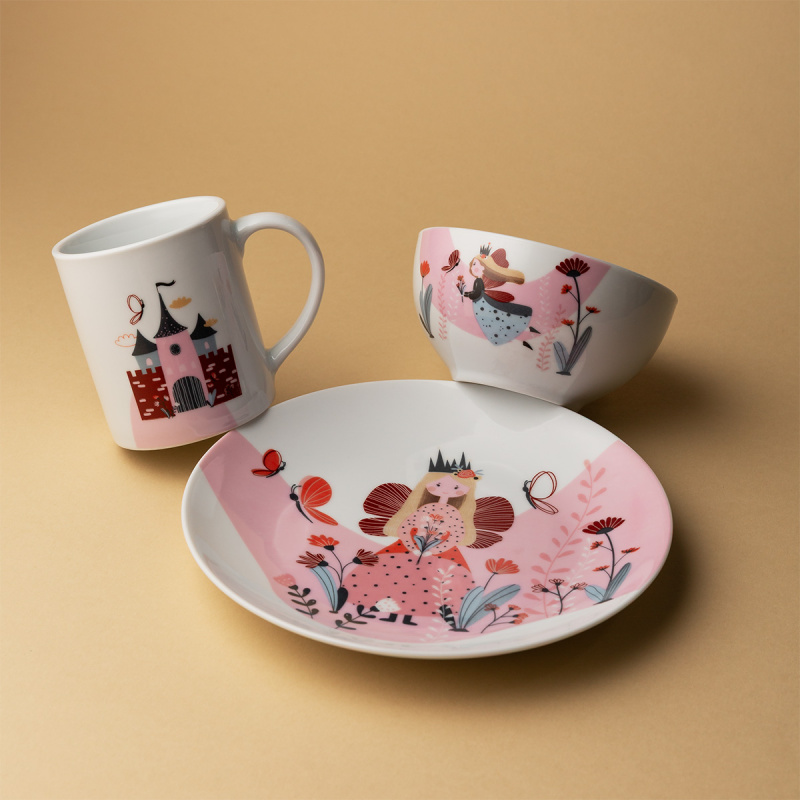 Set in porcellana per bambini Princess 3 pezzi – KIDS WORLD