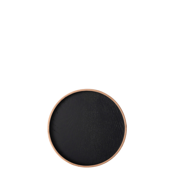 Tablett rund Ø 22 cm, H: 3.5 cm – Elements Wood Wengue