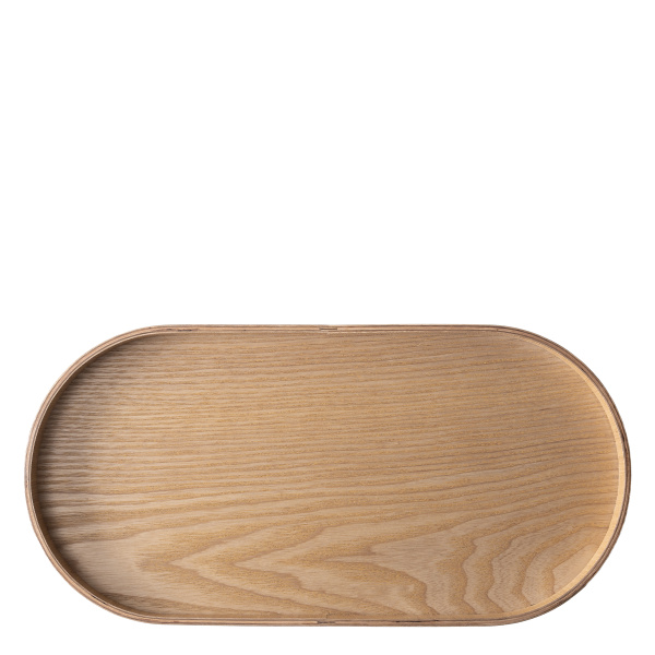 Oval tray 40 x 20 x 3 cm – Elements Wood ash