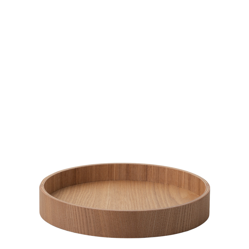 Plateau rond Ø 22 cm, H : 3.5 cm – Elements Wood frêne