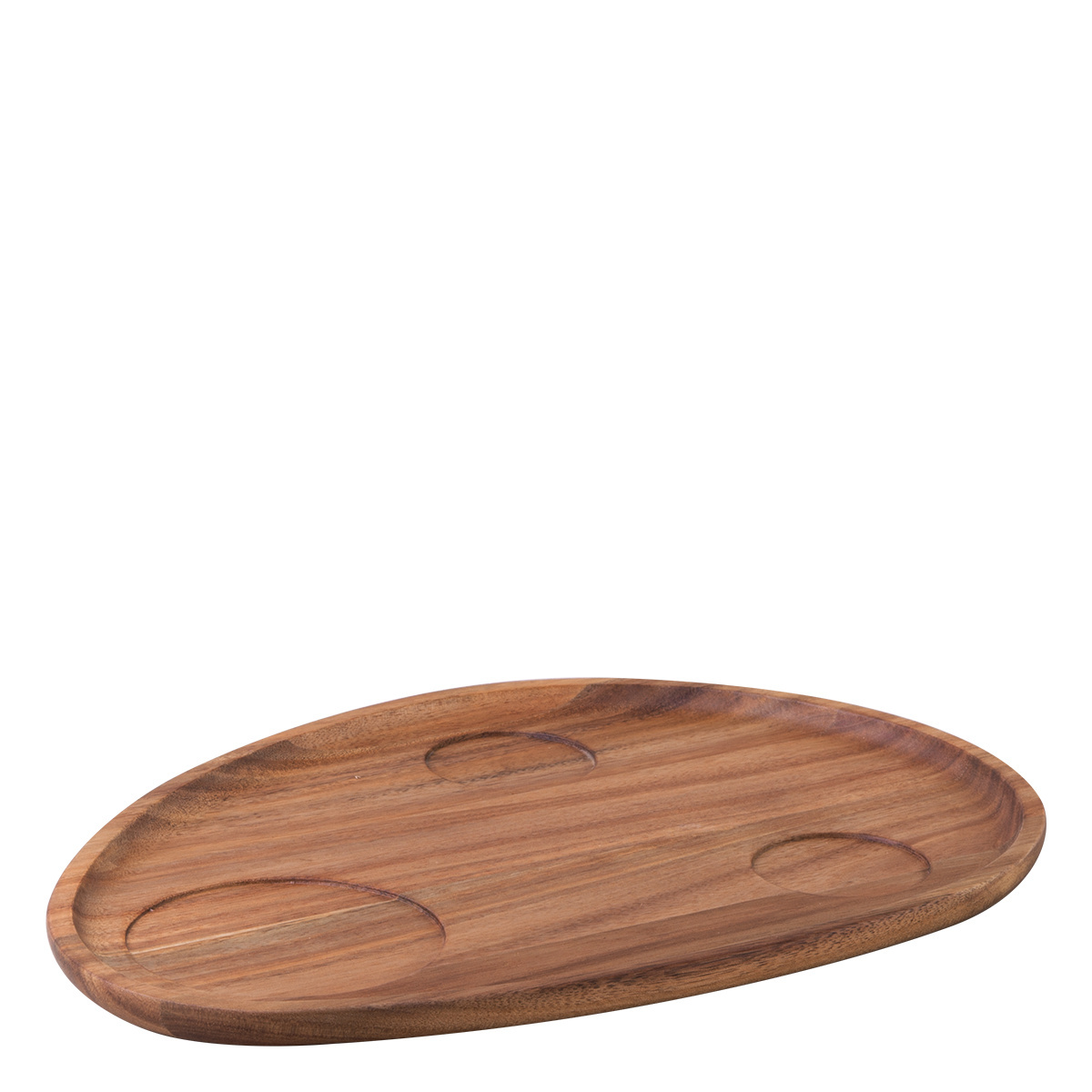 Tablett Triangle Akazie 35 x 25 cm mit Vertiefung - FLOW Wooden