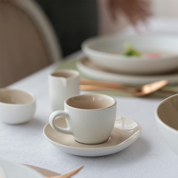 Mocca saucer 12 cm — Fine Dining Ash Frosty