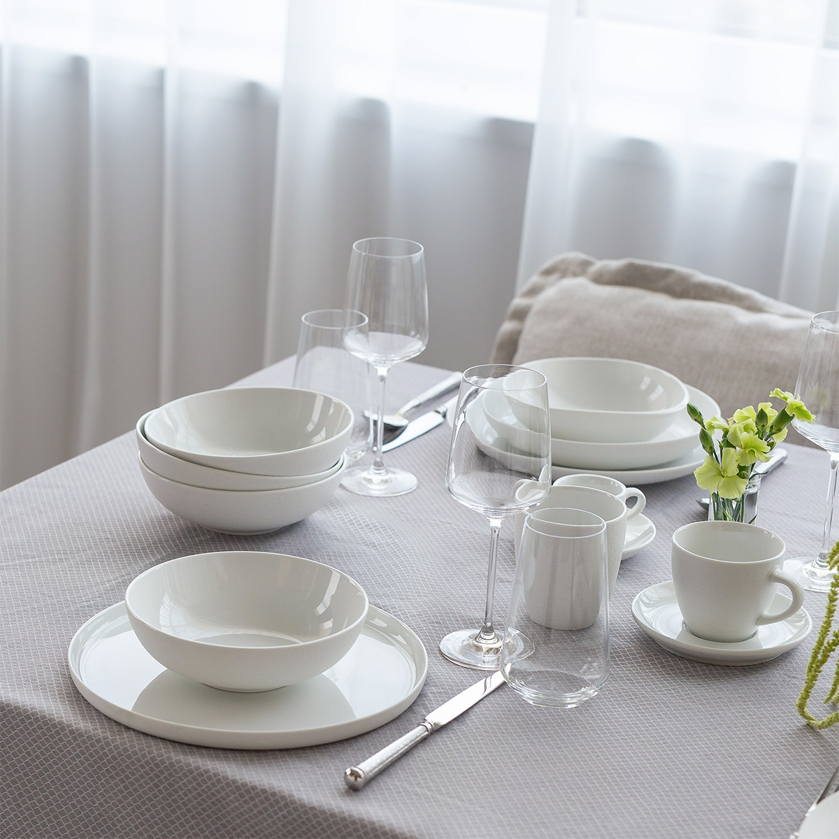 Teller-Set 12-tlg. — Fine Dining White