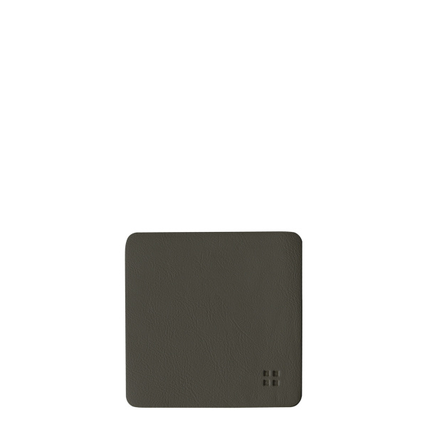 Glass coaster square PVC anthracite 10x10 cm - Elements Ambiente