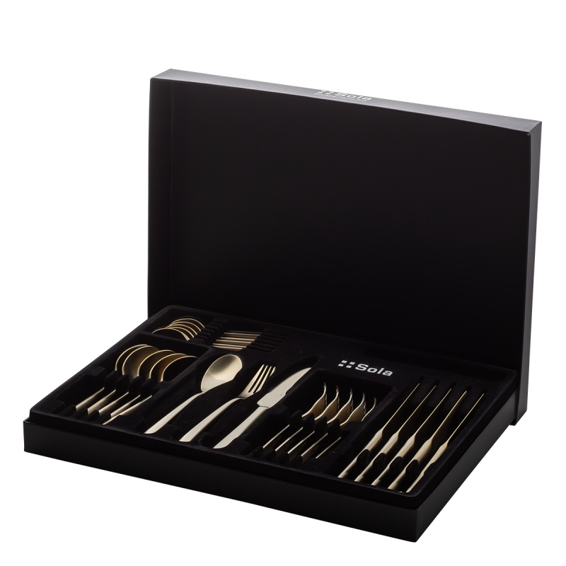 Set posate 24 pz — Salamanca PVD Champagne opaco