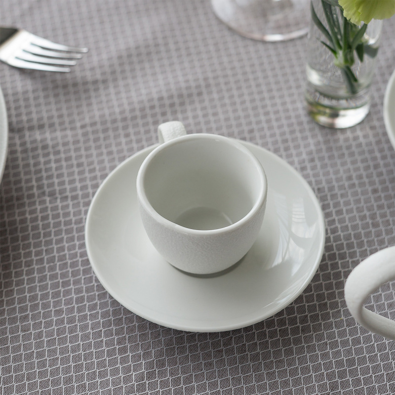 Piattino da moka 12 cm — Fine Dining White Frosty