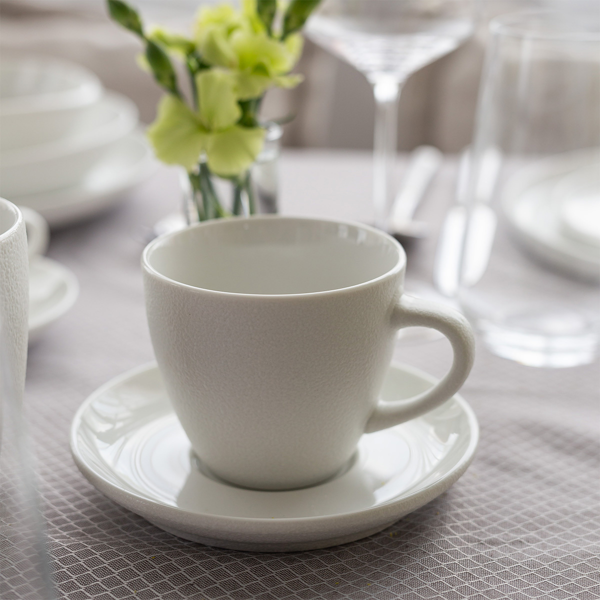 Piattino da caffè 14,5 cm — Fine Dining White Frosty