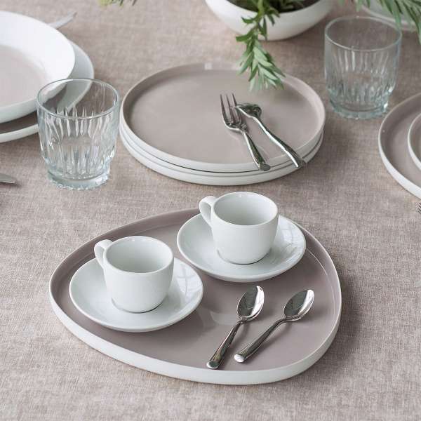Piattino da moka 12 cm — Fine Dining White Frosty