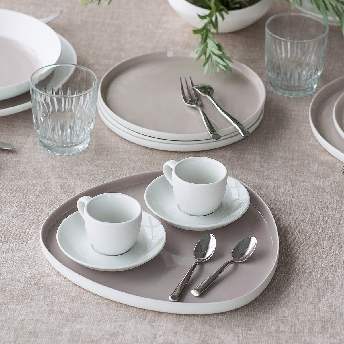 Piattino da moka 12 cm — Fine Dining White Frosty