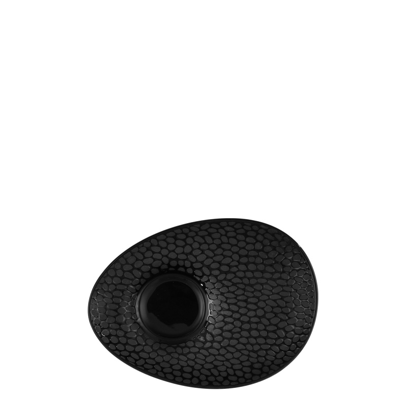 Piattino per Mokka strutturato nero-grigio – Flow