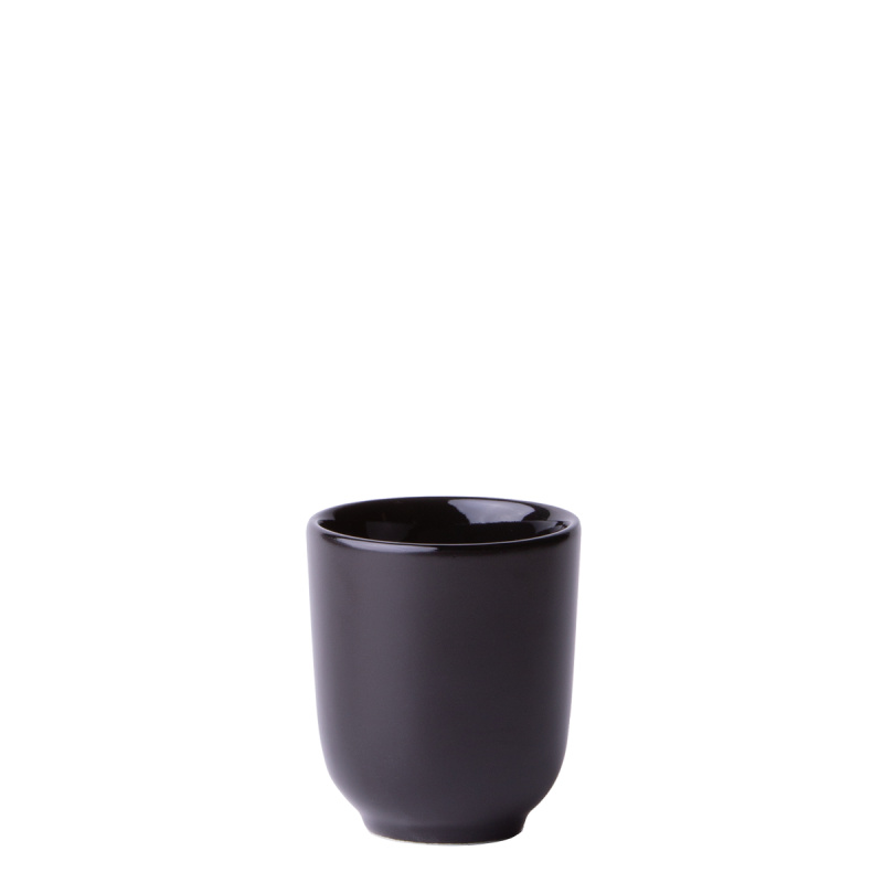 Cup without handle black 80 ml - Flow