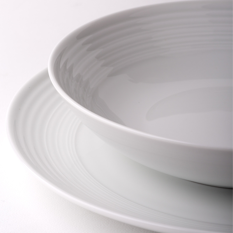 Flat plate Coupe classic Deco 27 cm set of 6 pcs – UNIVERS white