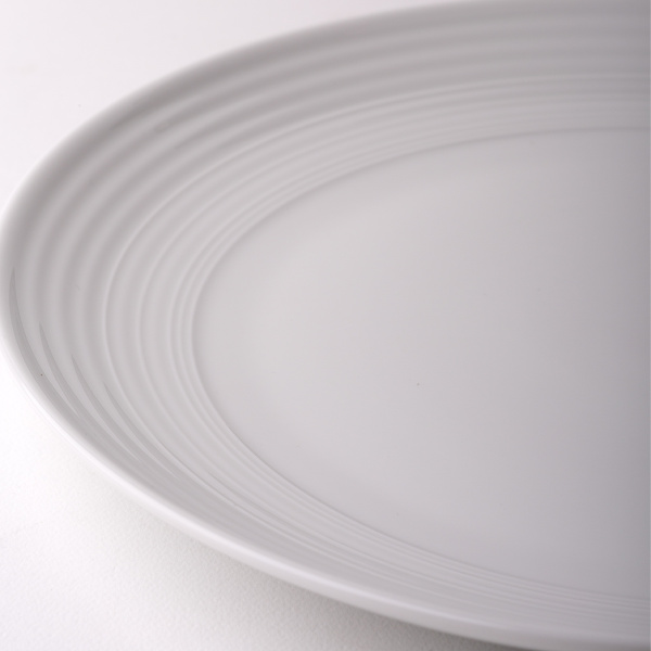 Teller flach Coupe classic Deco 27 cm Set 6-tlg. – UNIVERS Weiss
