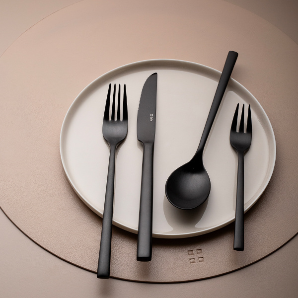 Set posate 24 pezzi Living nero | Sola Premium
