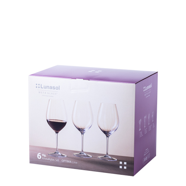 Calici da vino rosso 660 ml set 6 pz - Optima Line Glas Lunasol