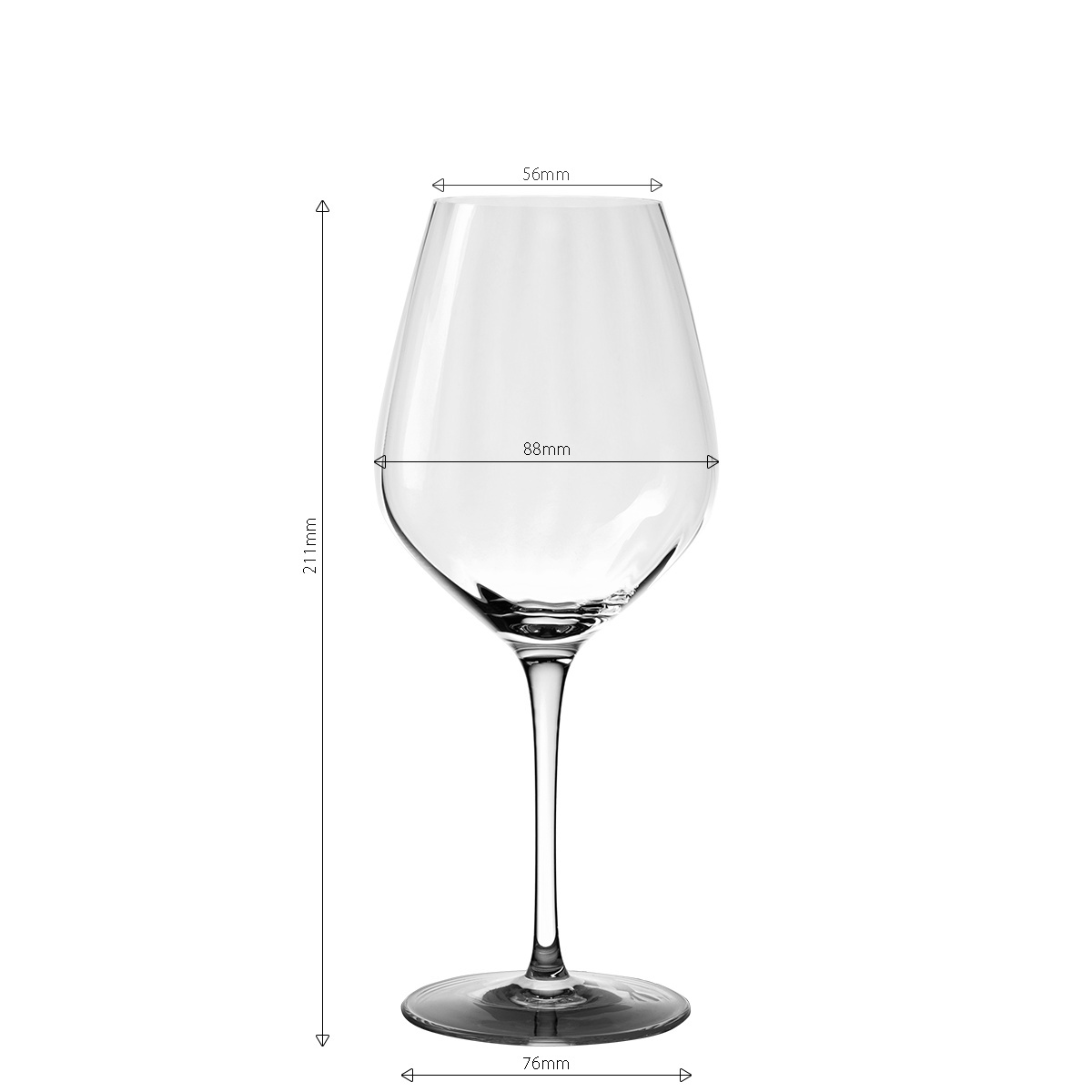 White wine glasses 430 ml set of 6 - Optima Line Glas Lunasol