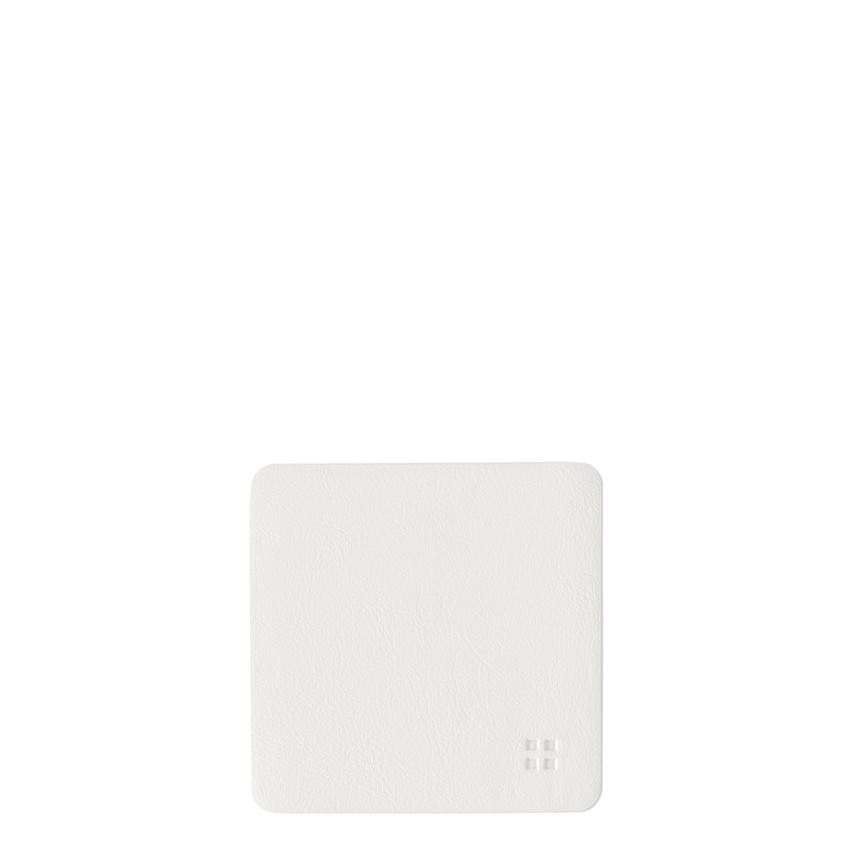 Glass coaster square PVC white 10x10 cm - Elements Ambiente