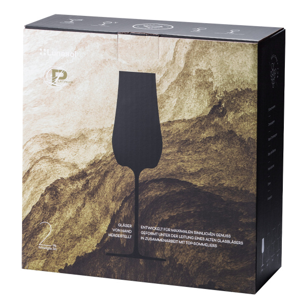 Champagner-Glas 220 ml Set 2-tlg. Green Wave Glas Lunasol