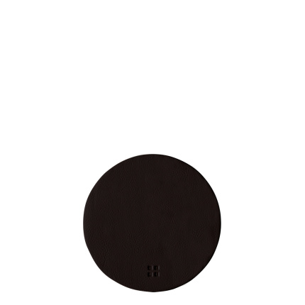 Dessous de verre rond en PVC noir 14 x 11.5 cm - Elements Ambiente