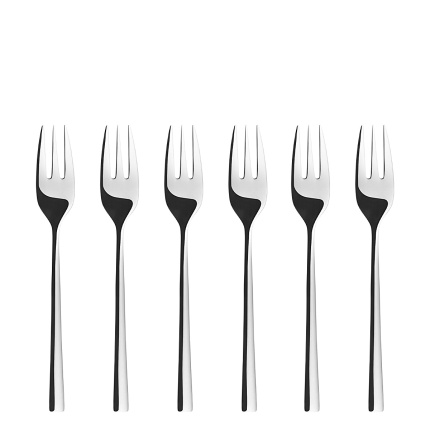 Set di 6 forchette per dolce - L-Line lucido