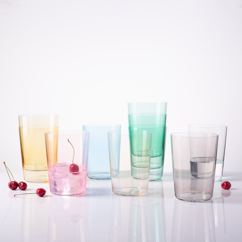 Longdrink 515 ml hellgrau set - 21st Century Glas Lunasol Color