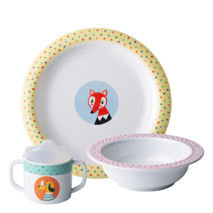 Kids melamine set 3 pcs – Kids WORLD Animals