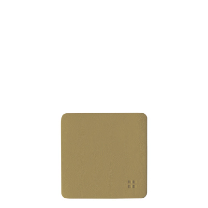 Glass coaster square PVC gold 10x10 cm - Elements Ambiente