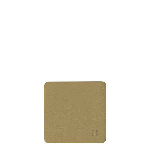Sottobicchieri quadrati in PVC oro 10x10 cm - Elements Ambiente