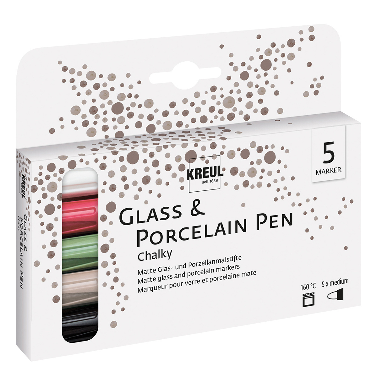 Kreidemarker für Porzellan und Glas 5er-Set – KREUL
