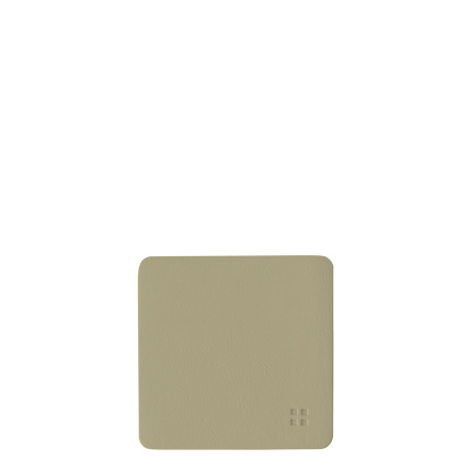Dessous de verre carrés en PVC olive 10x10 cm - Elements Ambiente