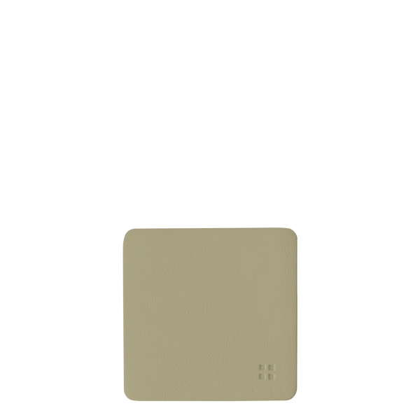 Dessous de verre carrés en PVC olive 10x10 cm - Elements Ambiente