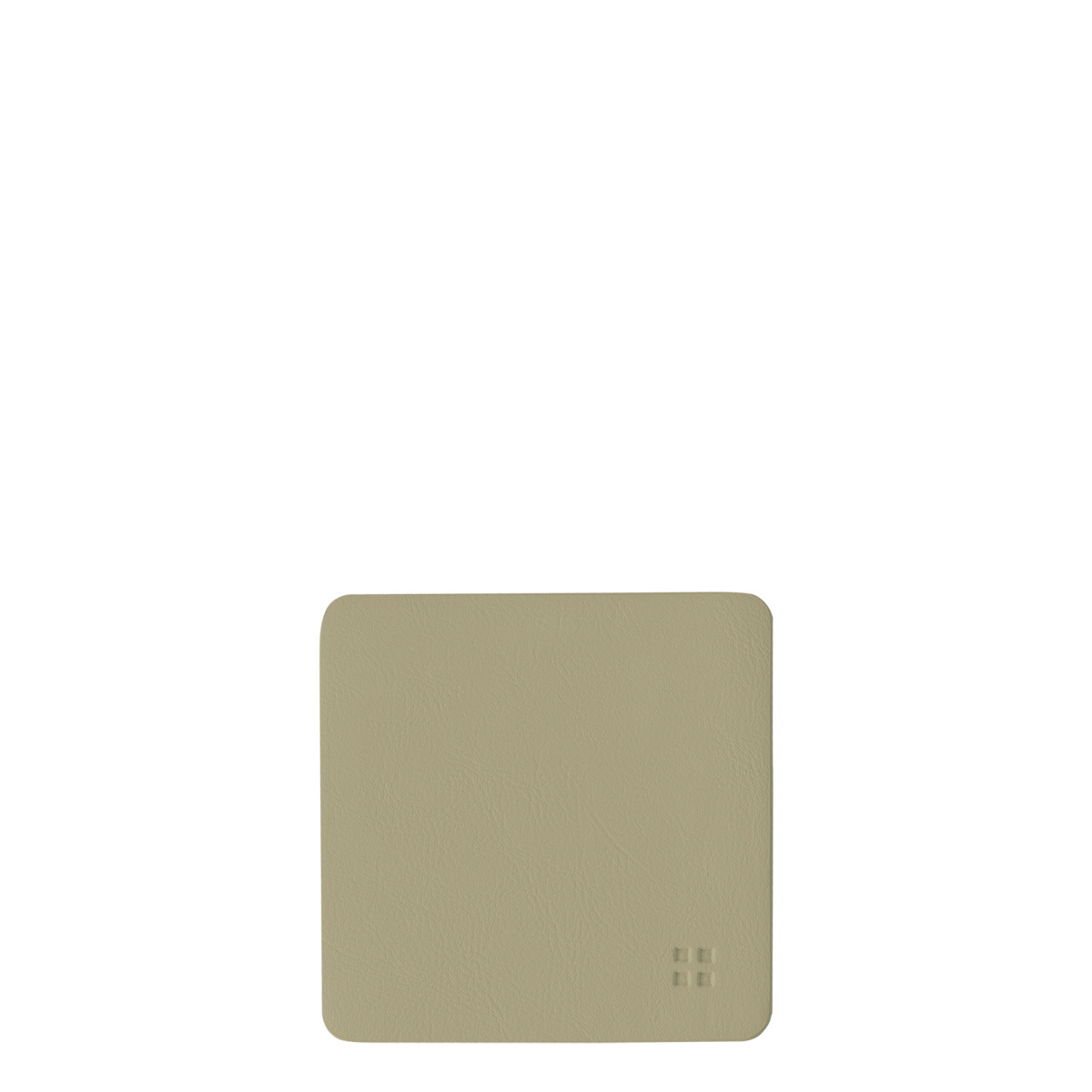 Glass coaster square PVC olive 10x10 cm - Elements Ambiente