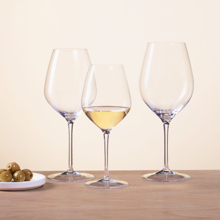 White wine glasses 430 ml set of 6 - Optima Glas Lunasol
