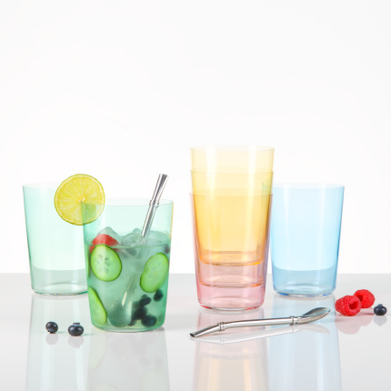 Ensemble de 6 verres à long drink en verre 21st Century Glas Lunasol Color Mix de 515 ml
