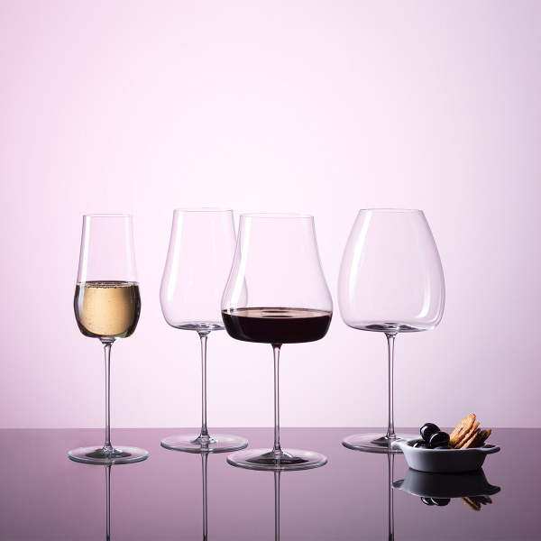Champagne glass 220 ml set of 2 Green Wave glasses Lunasol