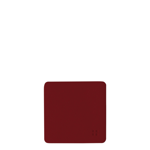 Sottobicchieri quadrati in PVC bordeaux 10x10 cm - Elements Ambiente