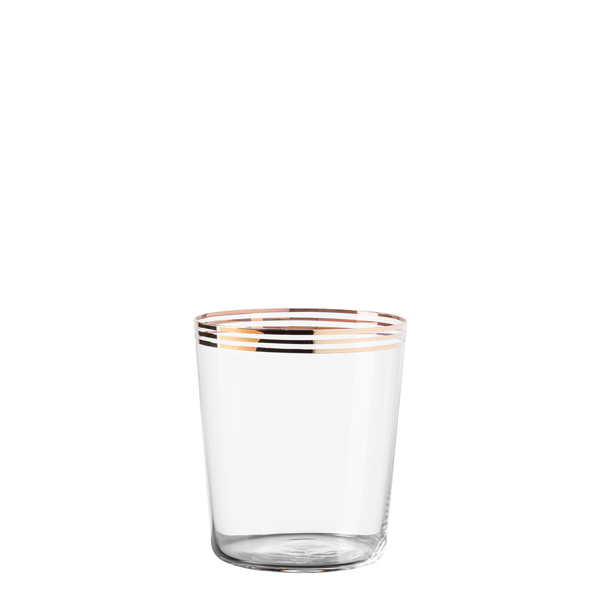 Tumbler-Gläser mit drei Goldstreifen 440 ml 6er-Set - 21st Century Glas