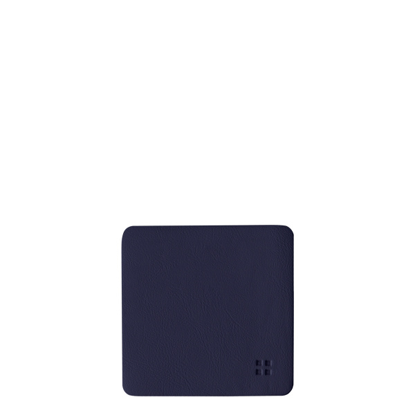 Glasuntersetzer eckig PVC blau 10x10 cm - Elements Ambiente