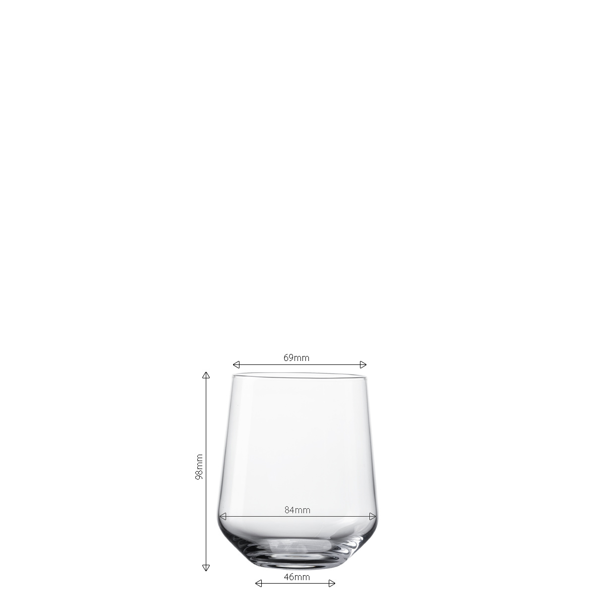 Bicchieri Tumbler 350 ml set 4 pz - Century Glas Lunasol META Glass