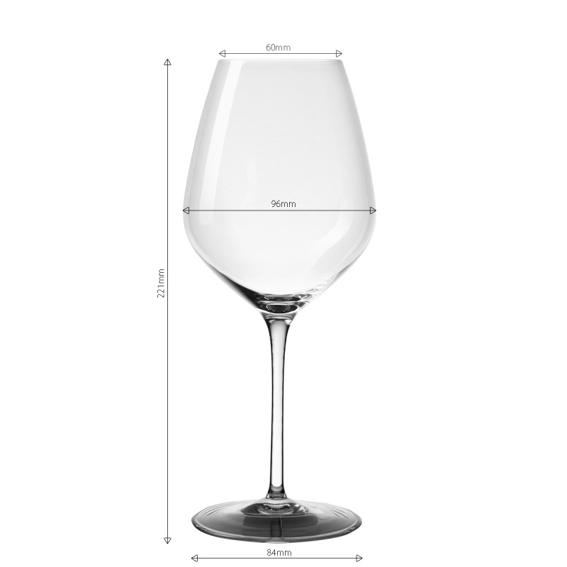 Rotweingläser 570 ml 6er-Set - Optima Glas Lunasol
