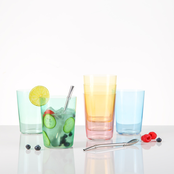 Tumbler glasses blue 515 ml set of 6 – 21st Century Glas Lunasol META Glass