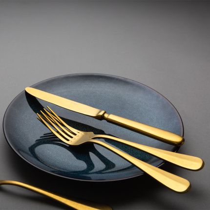 24-Piece Cutlery Set - Baguette Vintage PVD Gold