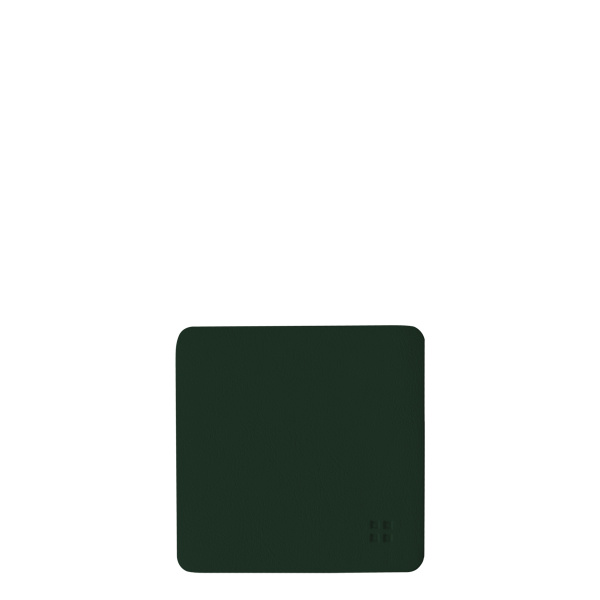 Glass coaster square PVC green 10x10 cm - Elements Ambiente